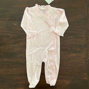 NWT Kissy Kissy Pink Ruffle Footie 6-9m